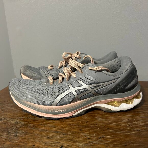 Asics Gel-Kayano 27 Running Athletic Shoes Women's US 8.5 Gray Lace Up 1012A649 - Picture 3 of 7